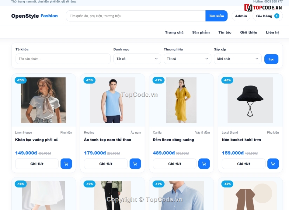 php thuần,website thời trang,php thuần website